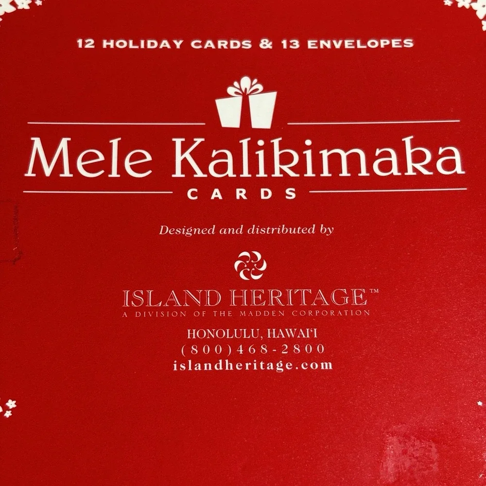 Vintage Mele‎ Kalikimaka Hawaiian Christmas Cards Santa Hammock Island Heritage